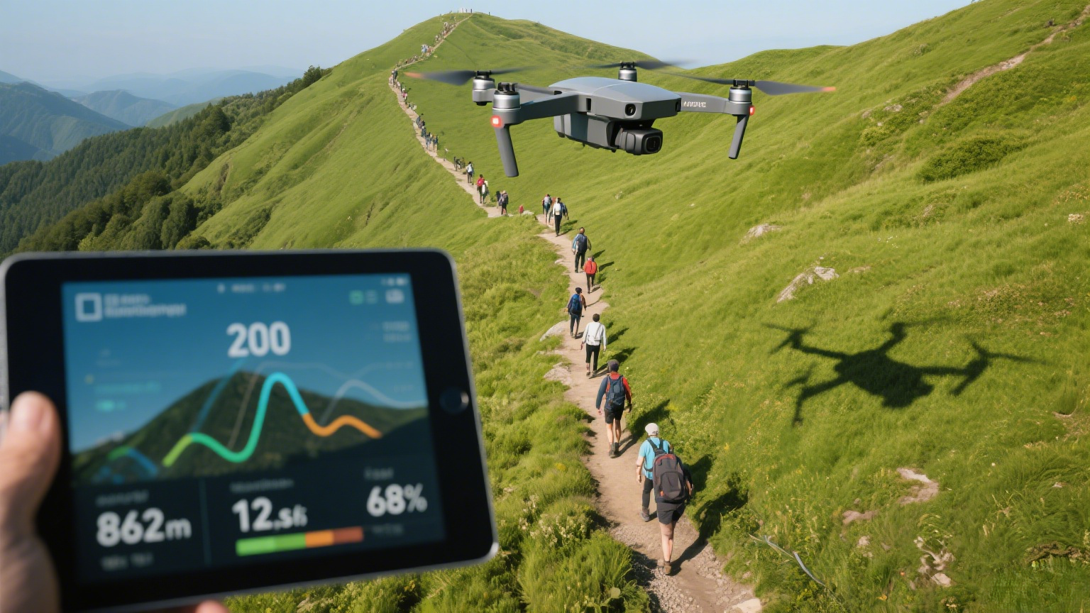 无人机在山区景区进行智慧巡检